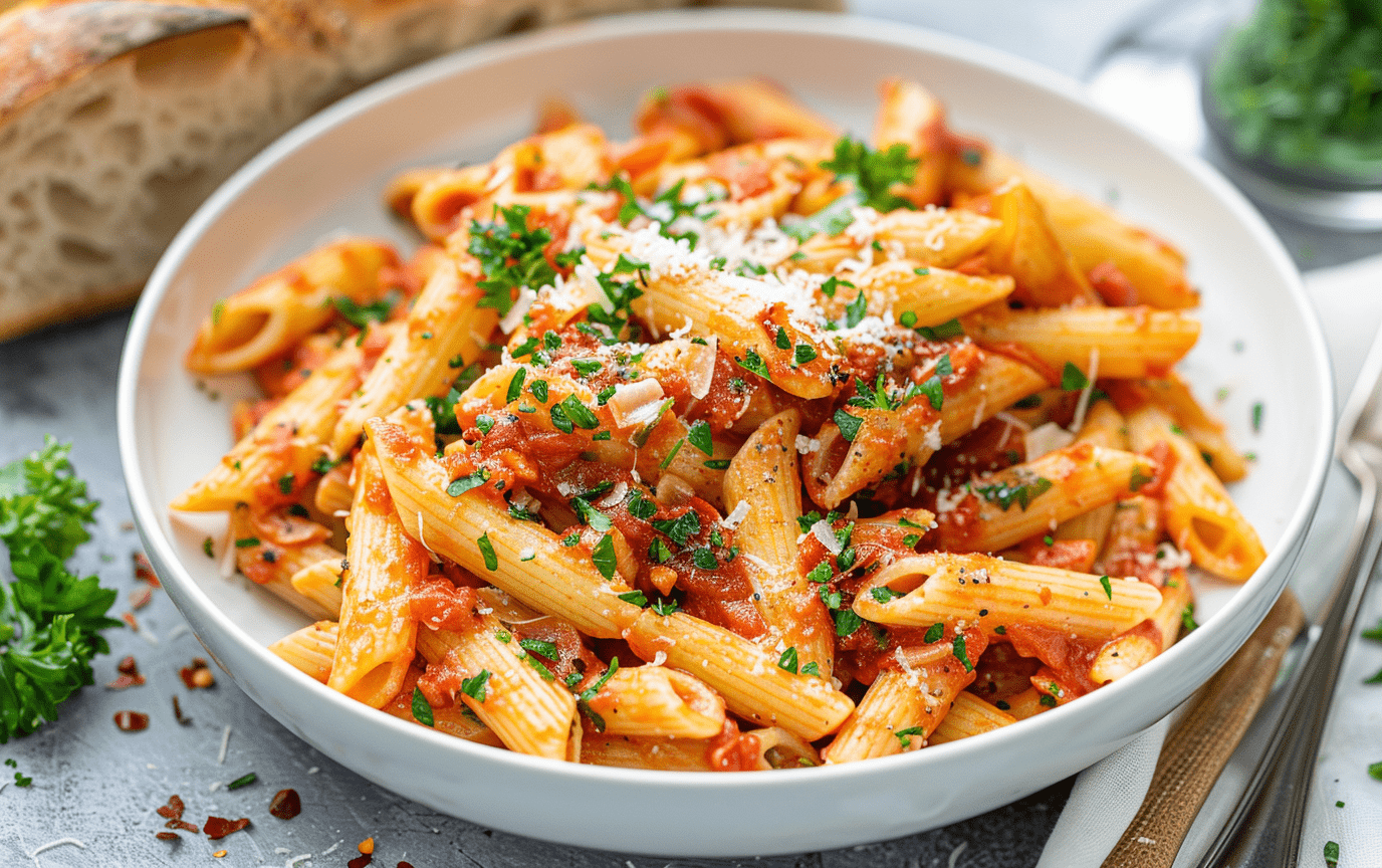 Spicy penne pasta