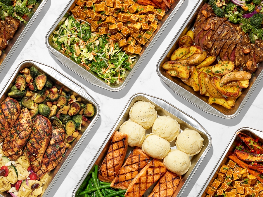 Family style food trays